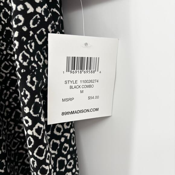 89th & Madison NWT Ruffle Flutter Sleeve Pleated Blouse Size M - Picture 8 of 9